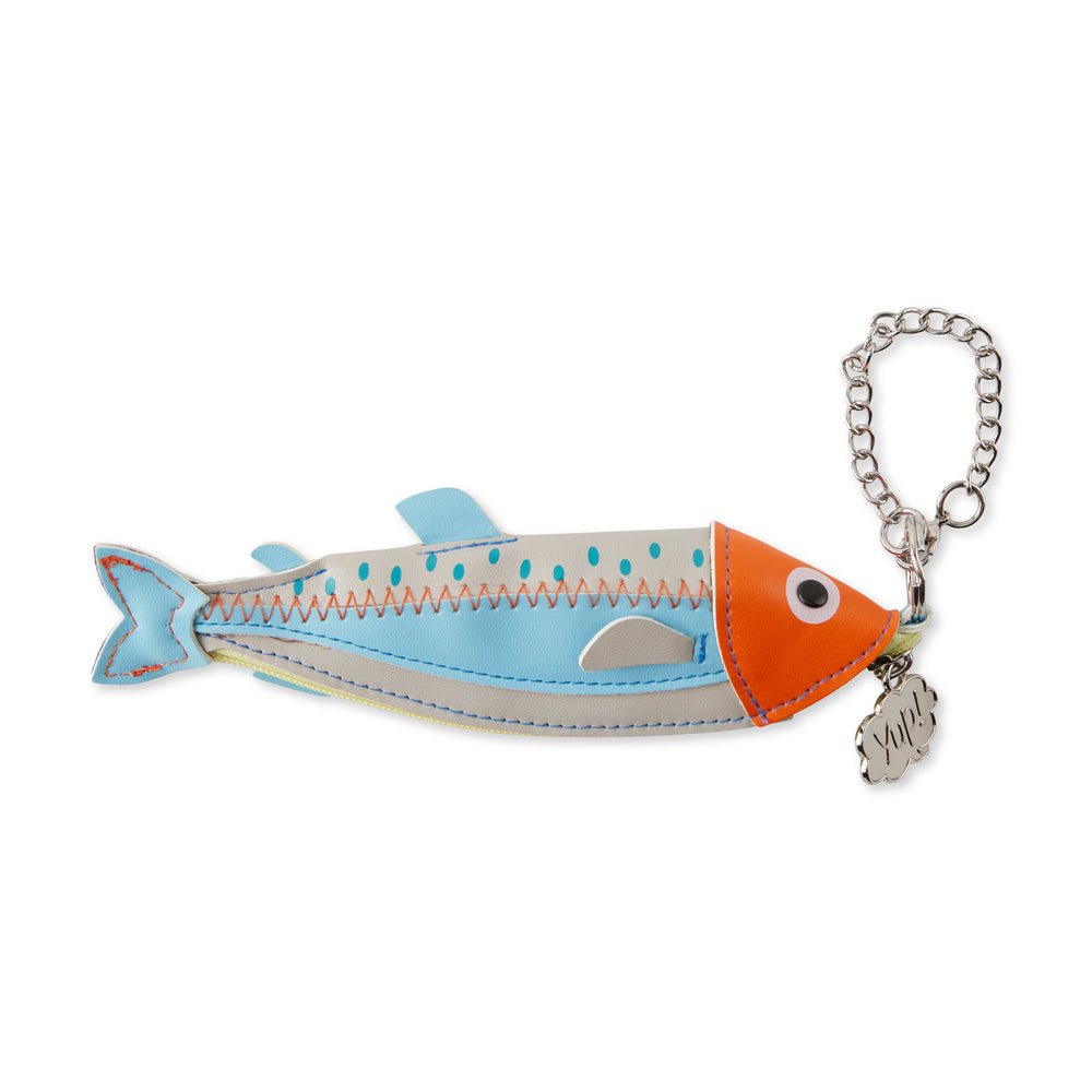 Fish Zip Pouch – Blue/ Orange
