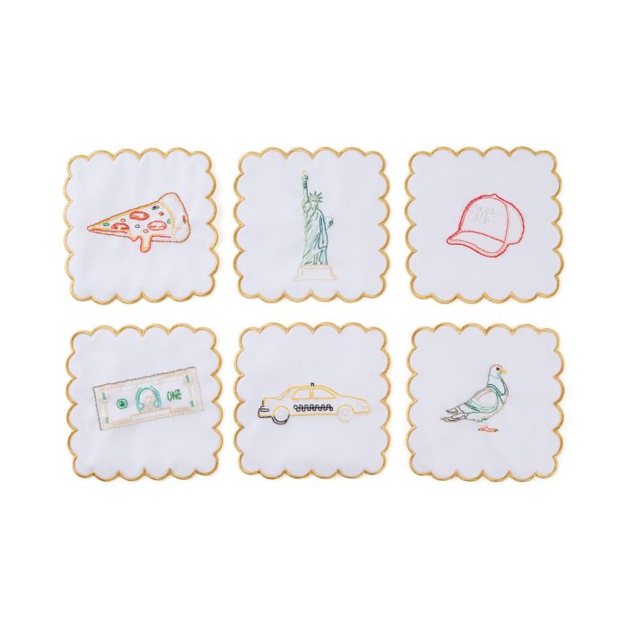Stitch Your Own Cocktail Napkins – Set of 6 – NYC