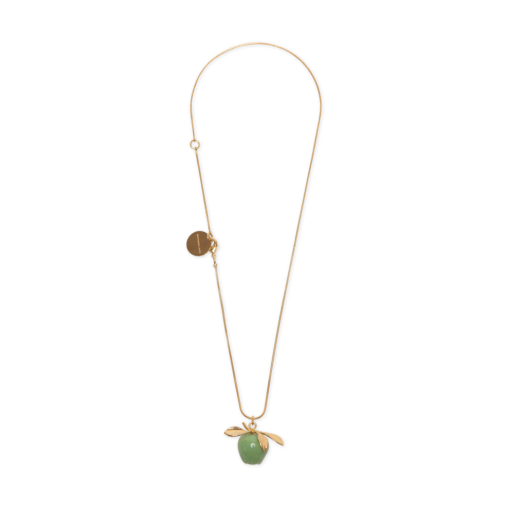 Andrés Gallardo Green Apple Stem Gold-Plated Necklace
