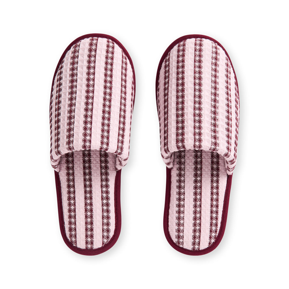 HAY Striped Waffle Slippers – Stripe Cool Pink