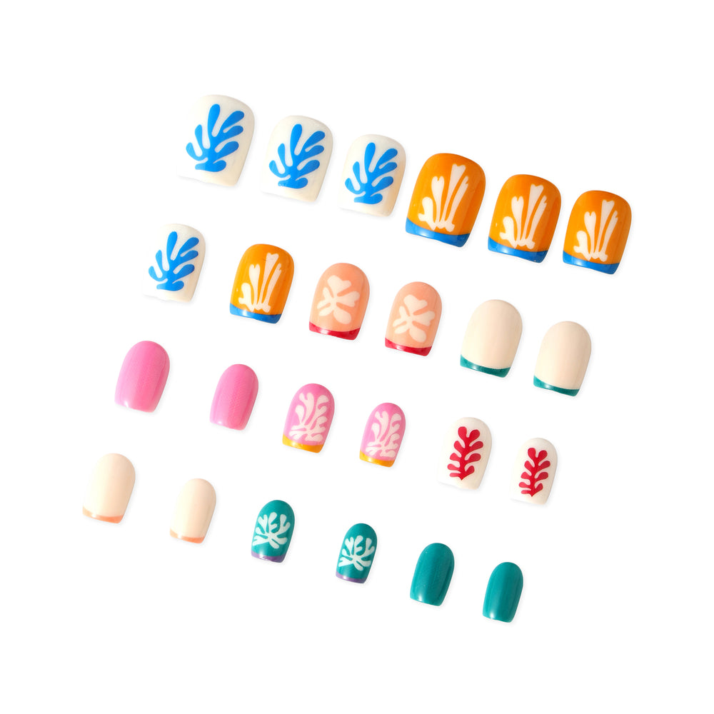 Artist Press-On Nails – Matisse Snow Flowers