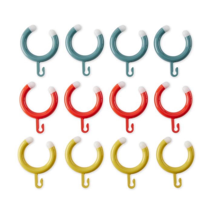 Hewi Shower Curtain Rings – Set of 12 – Multi