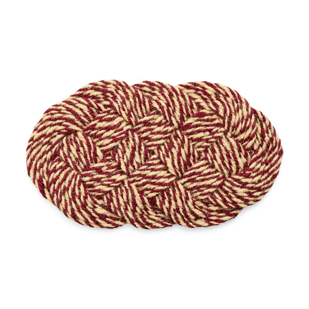 HAY Coco Swirl Doormat – Bordeaux/ Off White