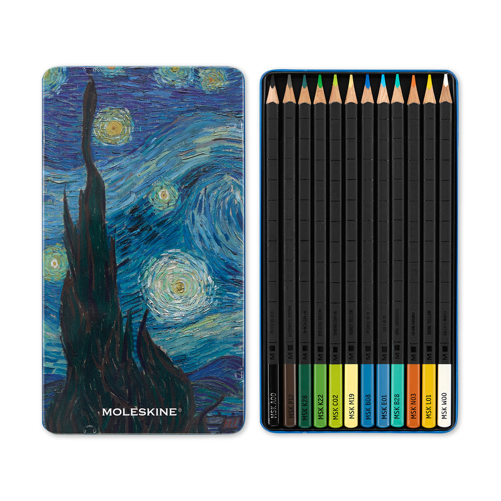 MoMA Moleskine Starry Night Watercolor Pencil Set