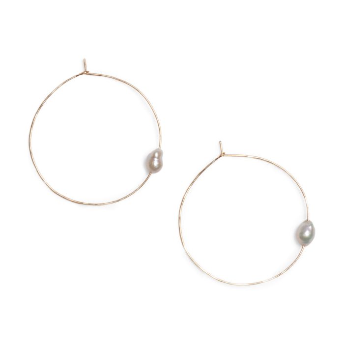 Mary MacGill Baroque Pearl Hoop Earrings