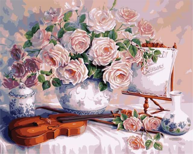 Flowers and Violin