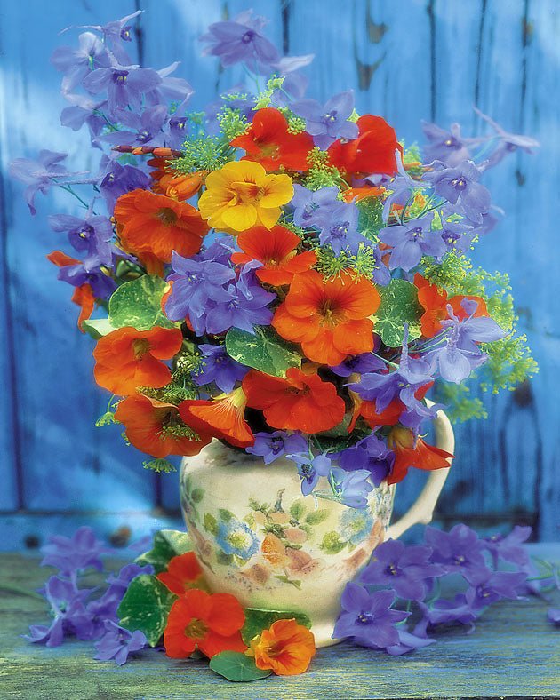 Orange and purple bouquet