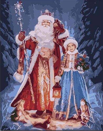 Santa Claus With A Girl