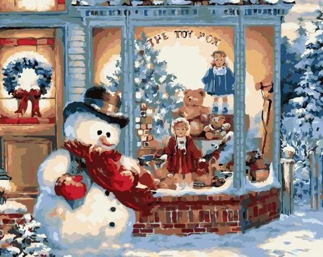 Snowman and Store