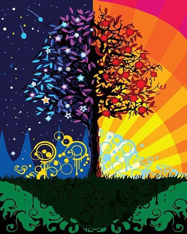 Tree Day and Night
