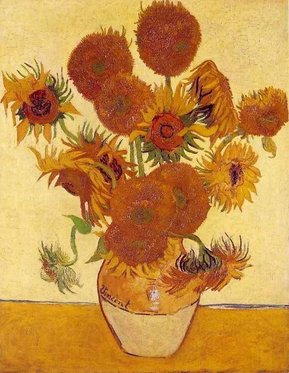 Van Gogh Orange Sunflowers